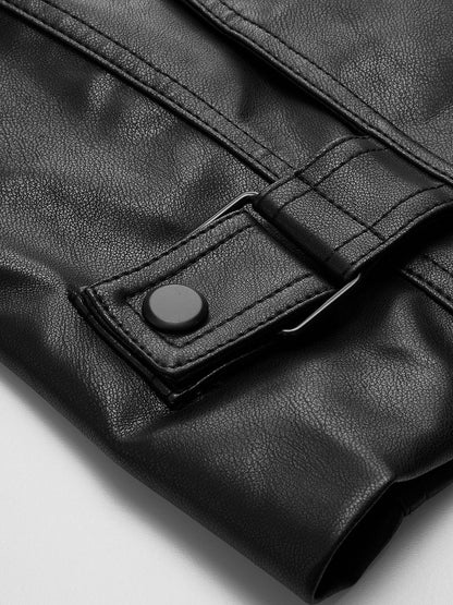 Atelier Cropped Leather Jacket | Oversized Lapel | Structured Silhouette