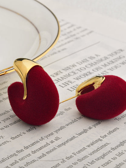 Flocked Hoop Earrings