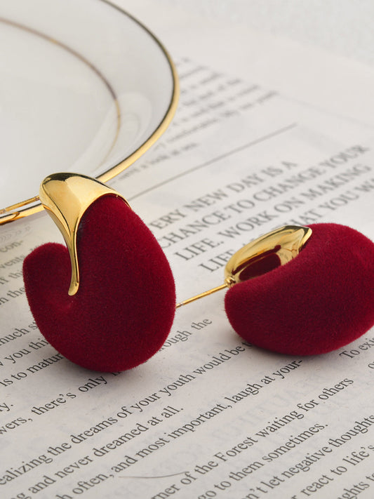 Flocked Hoop Earrings