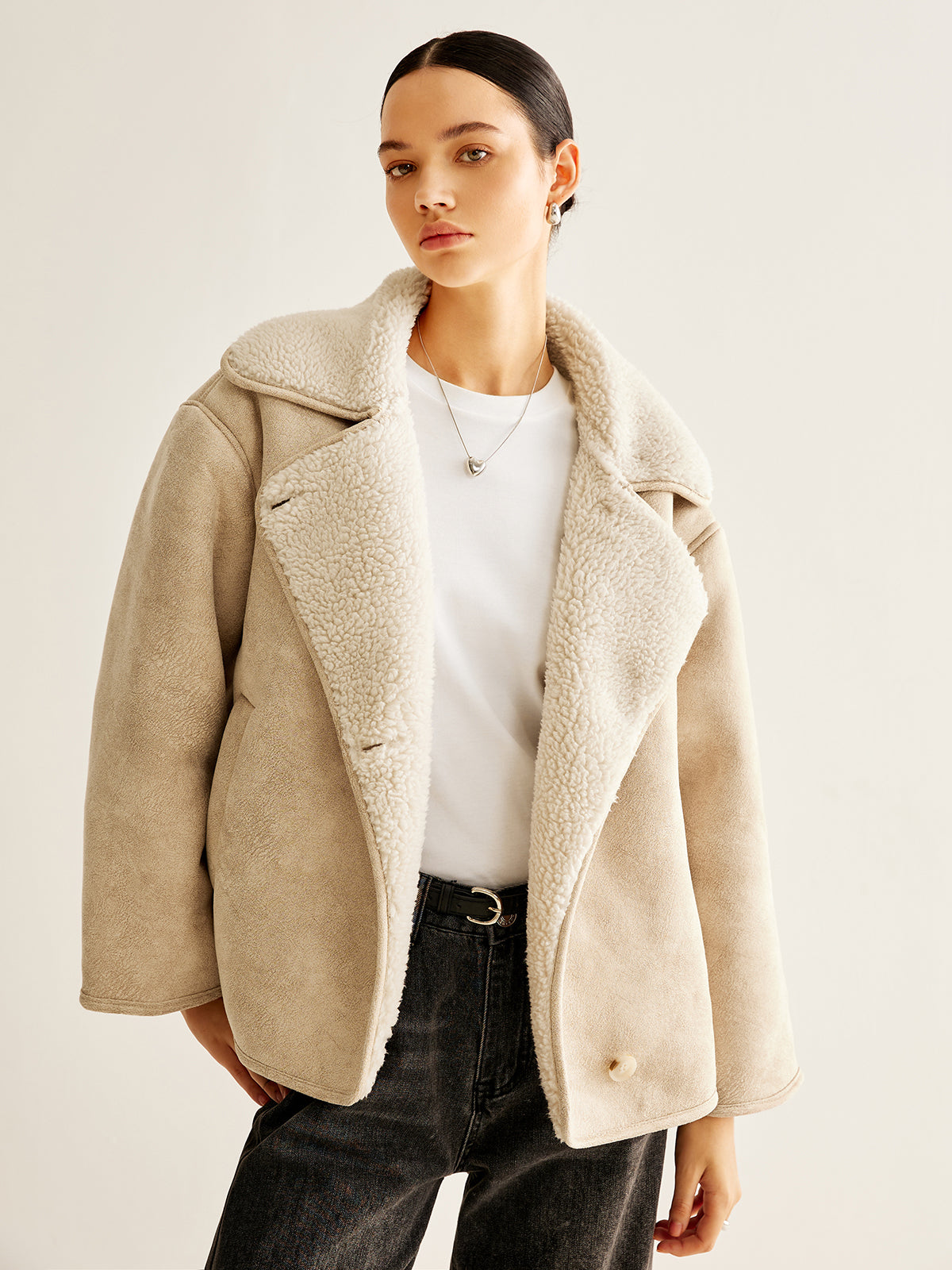 Maison Faux Shearling Jacket | Oversized Fit | Winter Warmth