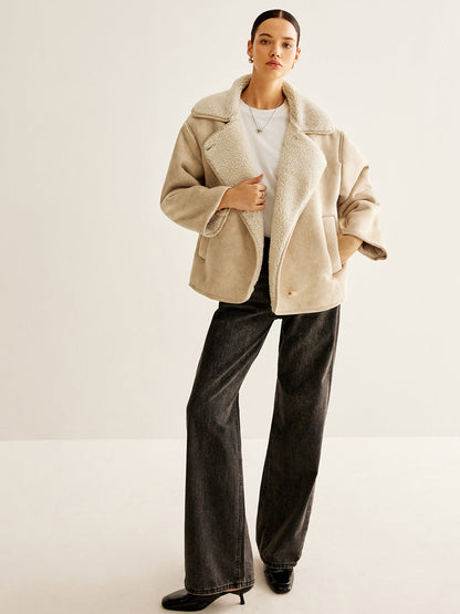 Maison Faux Shearling Jacket | Oversized Fit | Winter Warmth