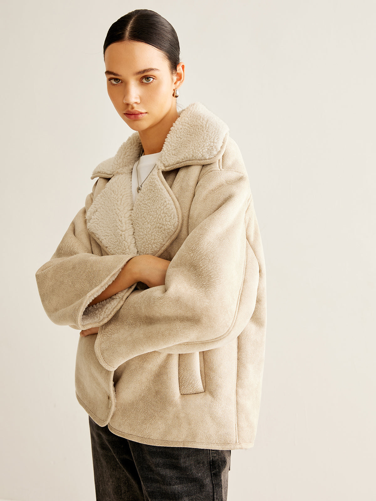 Maison Faux Shearling Jacket | Oversized Fit | Winter Warmth