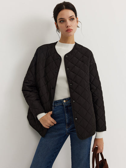 Quilted Padded Jacket with Scarf | Effortless Winter Warmth