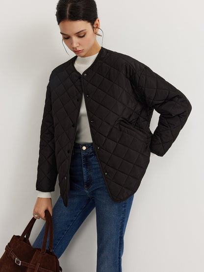 Quilted Padded Jacket with Scarf | Effortless Winter Warmth