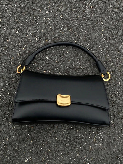 Mini Shoulder Bag with Gold Clasp