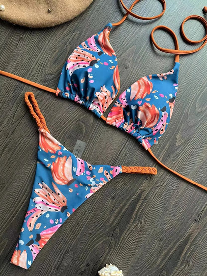 Triangle Bikini Print