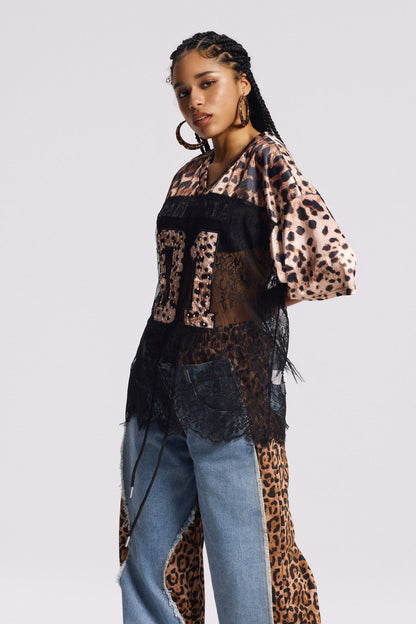 Binyamin Lace T Shirt In Brown