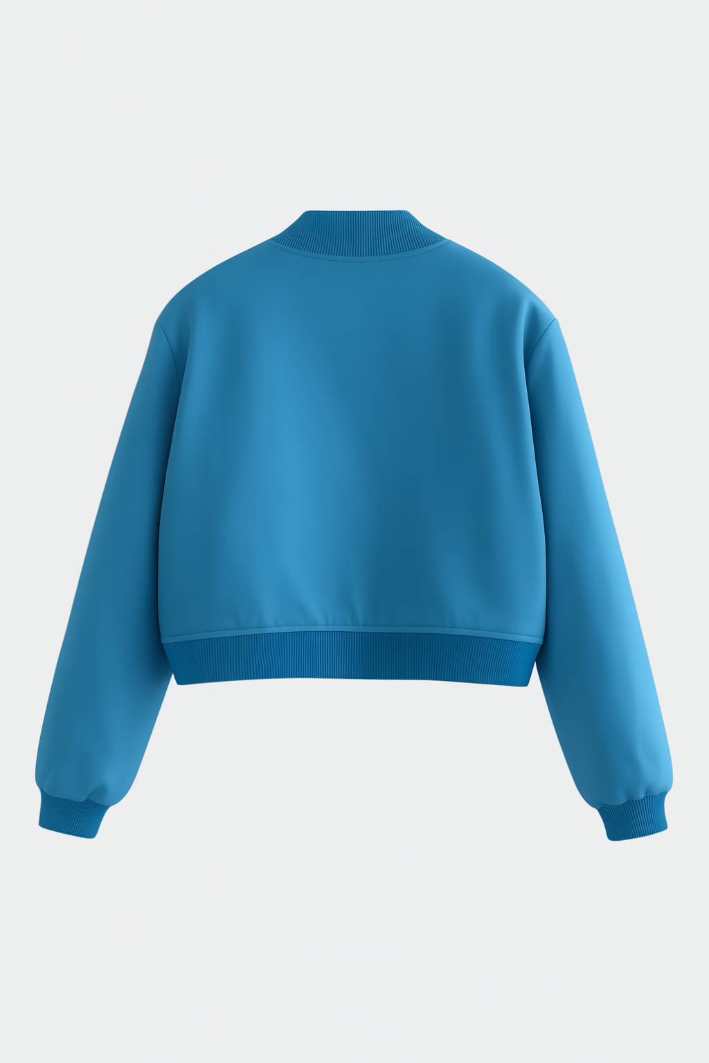 Maison Bomber Jacket | Ribbed O-Neck Button Front Relaxed Silhouette