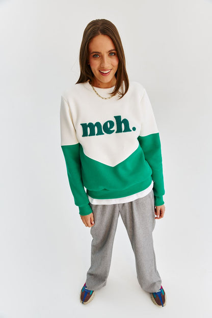 Maison Graphic Sweatshirt | Contrast Panel | Relaxed Fit