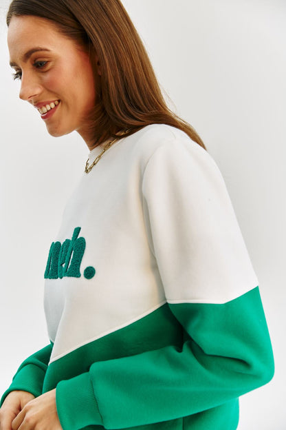 Maison Graphic Sweatshirt | Contrast Panel | Relaxed Fit