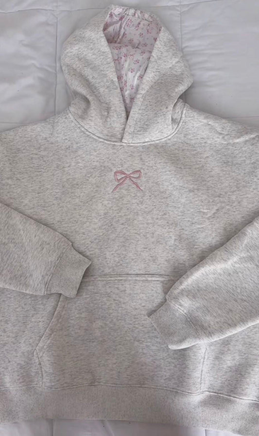 Bow Embroidered Hoodie