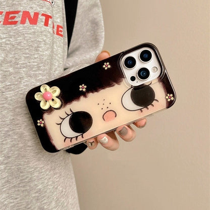 Cartoon Daisy Girl iPhone Case