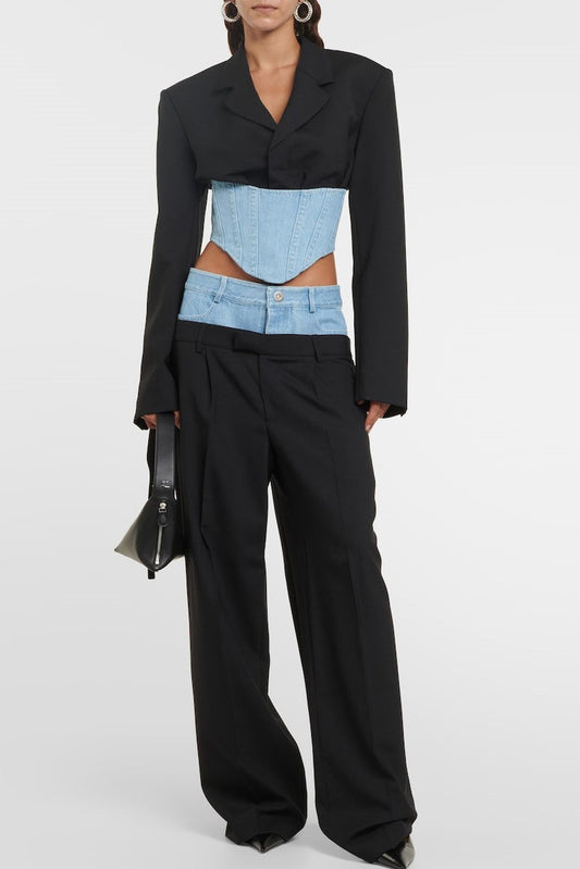 Catalina Patchwork Denim Pants