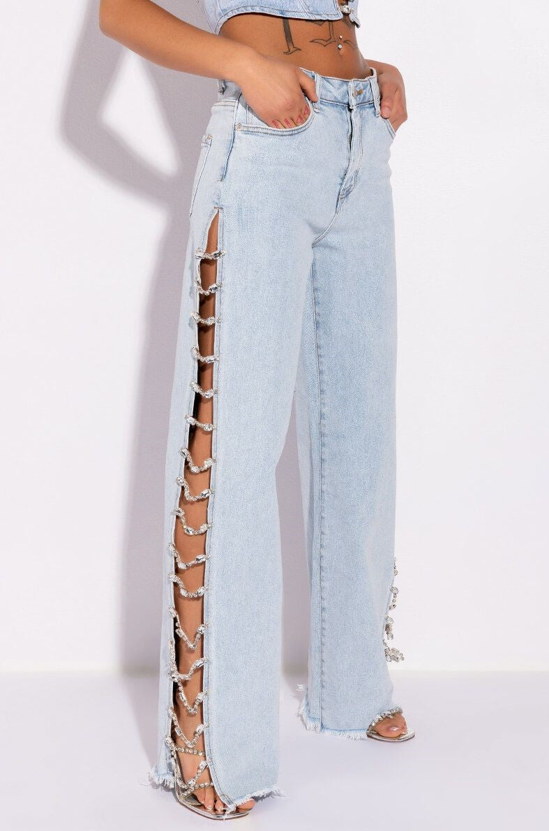 Cataya Diamnate Split Jeans