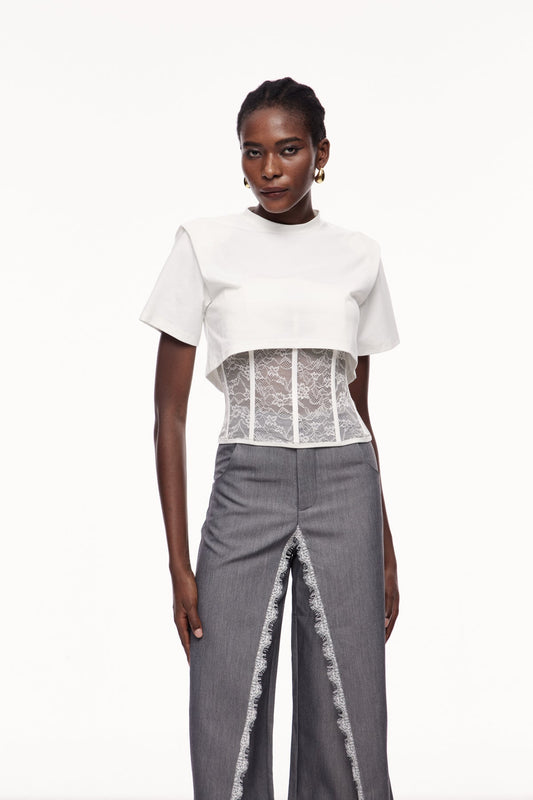 Cerberus Corset Lace T Shirt