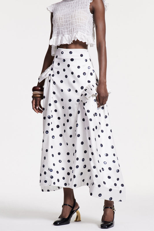 Chizoba Ruch Dot Maxi Skirt