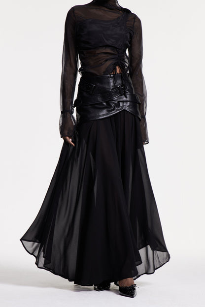 Christina Deconstruct Mesh Maxi Skirt