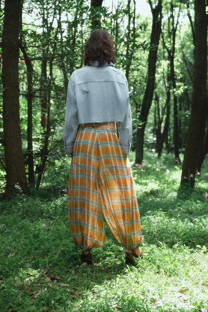 Plaid Harem Pants