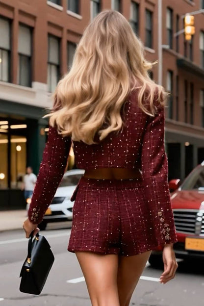 Bow Top And Shorts Set