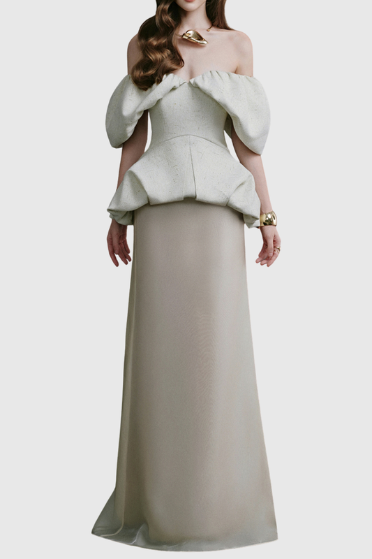 Conta Off Shoulder Top & Maxi Skirt Set