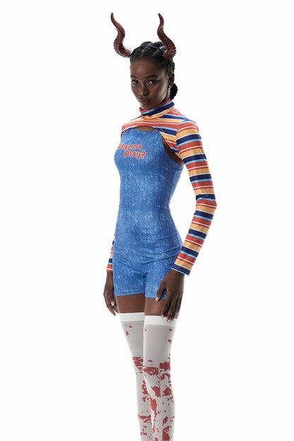 Cosmina Stripe Bodycon Playsuit