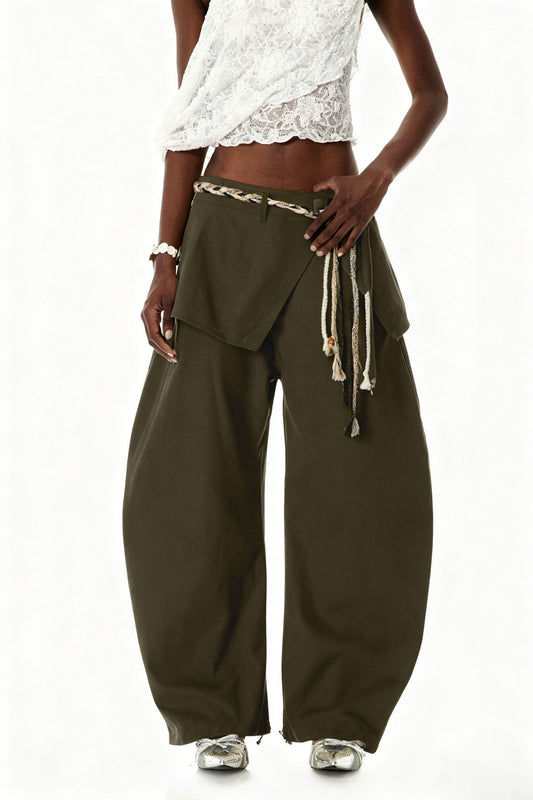 Cowessess Deconstruct Baggy Pants In Green