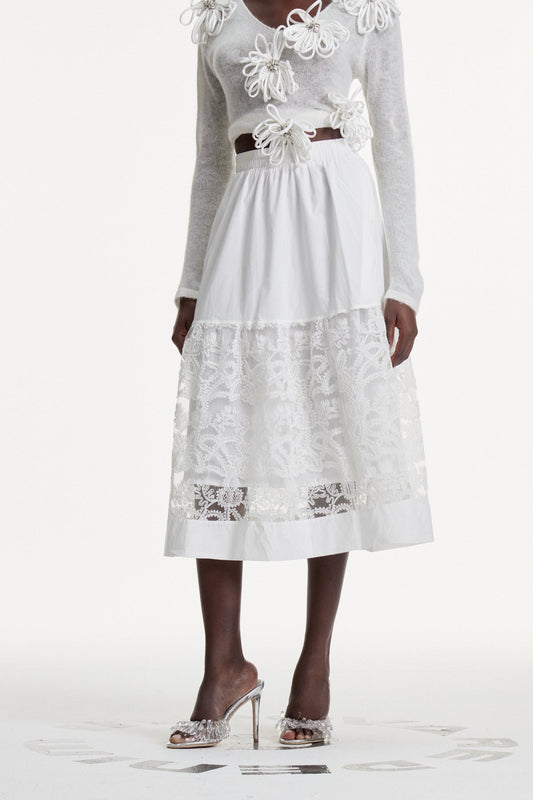 Dalila Cutout Lace Maxi Skirt