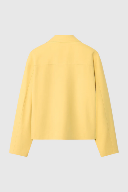 Maison Zip Front Jacket | Turn-Down Collar Relaxed Fit Winter