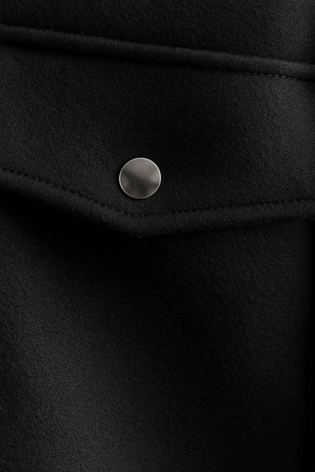 Cropped Button Jacket | Square Collar, Pocket Detail, Long Sleeve