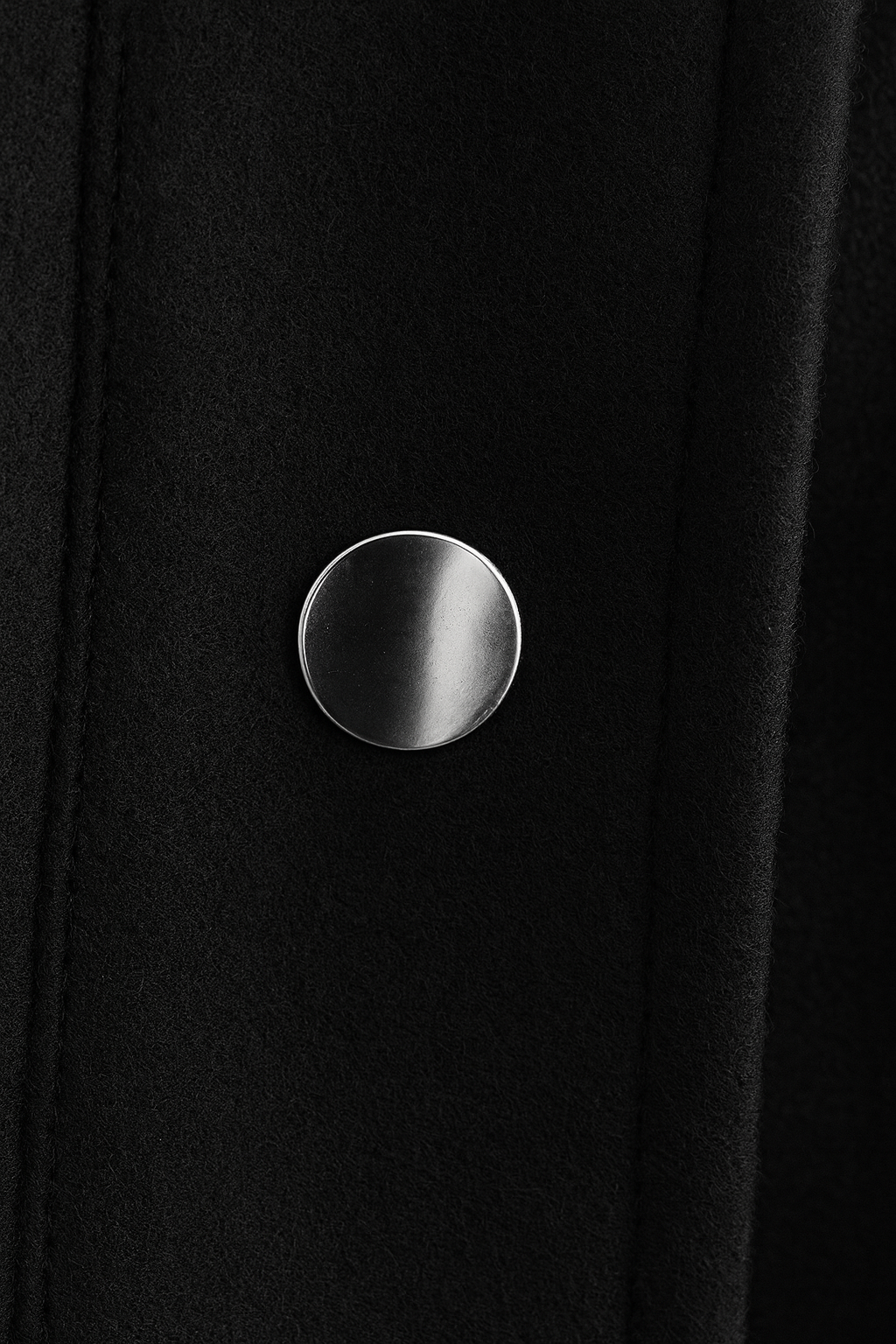 Cropped Button Jacket | Square Collar, Pocket Detail, Long Sleeve