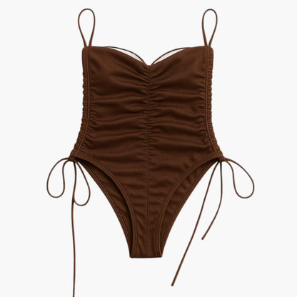 Voyage Ruched One Piece Swimsuit | Adjustable Straps Sculpting Fit