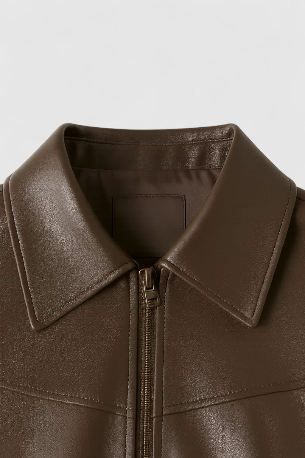 Nocturne Faux Leather Cropped Jacket | Zip Front And Structured Fit
