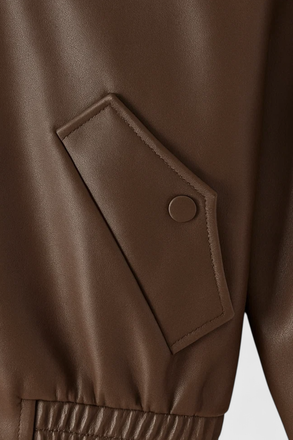 Nocturne Faux Leather Cropped Jacket | Zip Front And Structured Fit