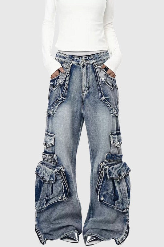 Elysia Cargo Jeans - Blue