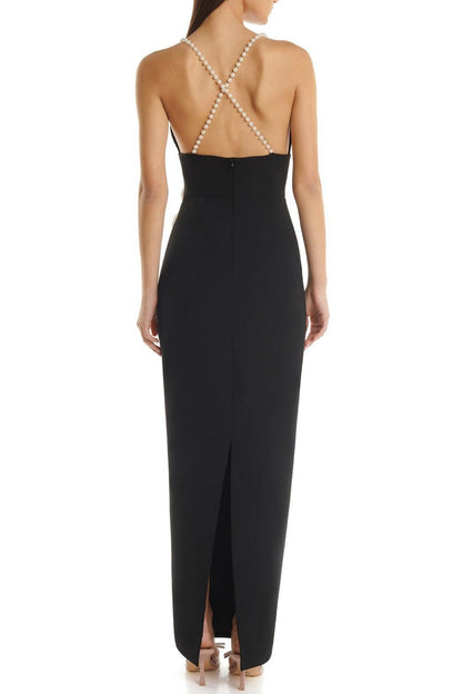 Delphi Floral Pearl Maxi Bandage Dress