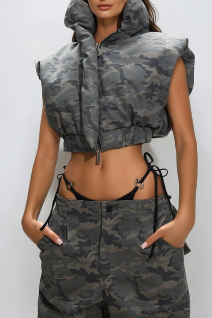 Deorwine Sleeveless Crop Vest