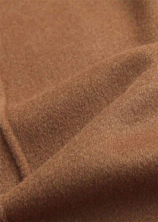 Wool Blend Overcoat | Medium Length with Notch Lapel