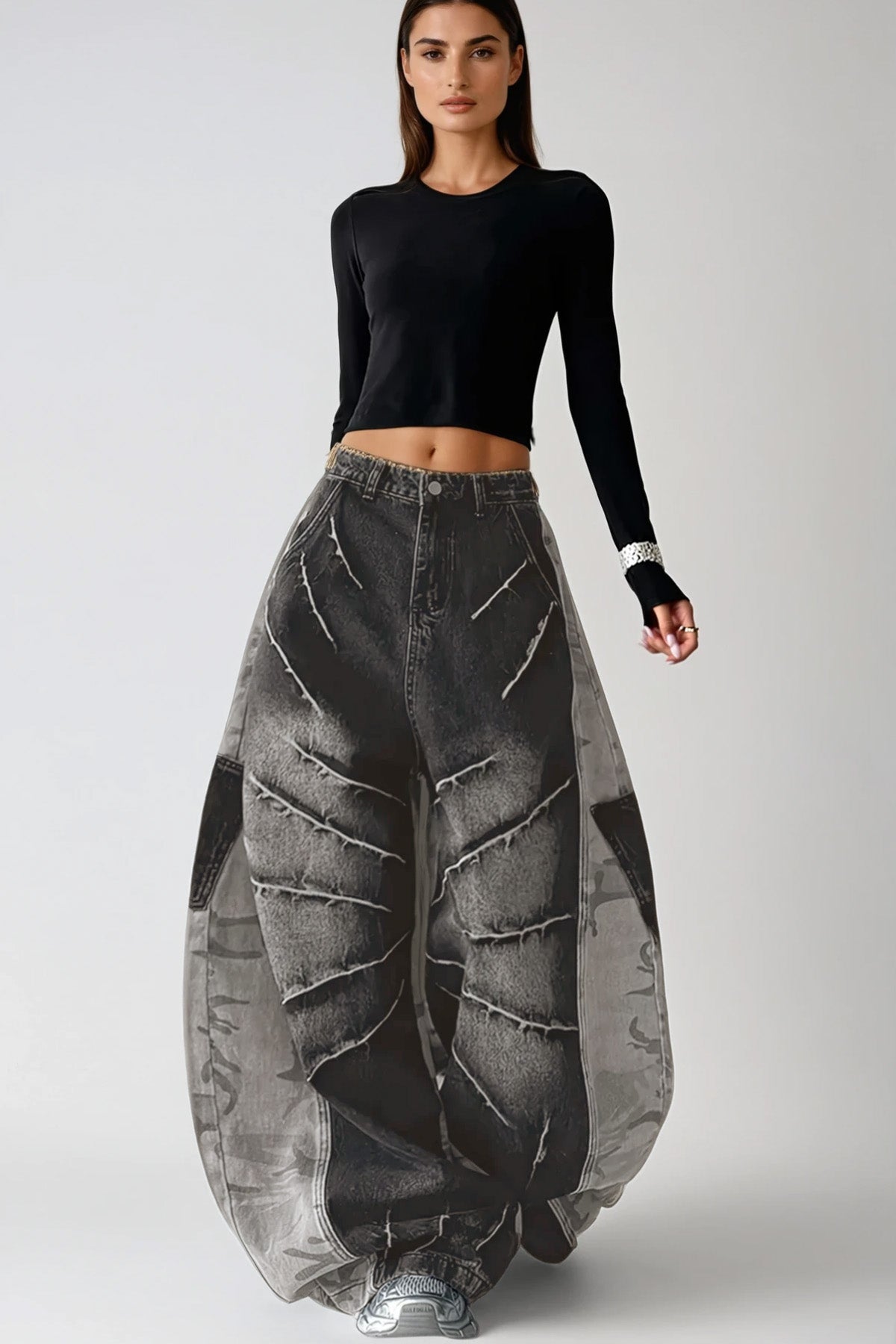 Diane Deconstruct Bleached Baggy Jeans