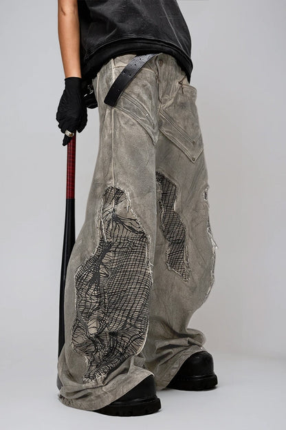 Dima Asymmetric Fringe Jeans