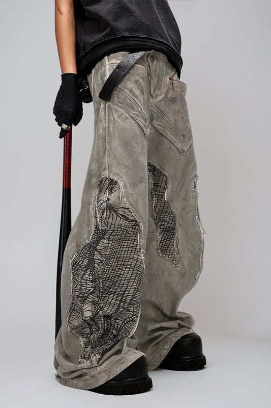 Dima Asymmetric Fringe Jeans