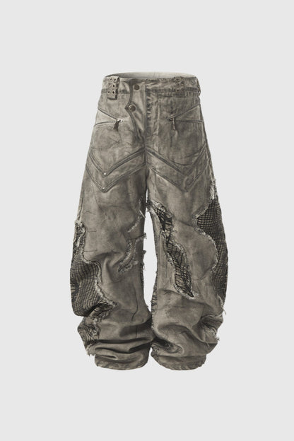 Dima Asymmetric Fringe Jeans