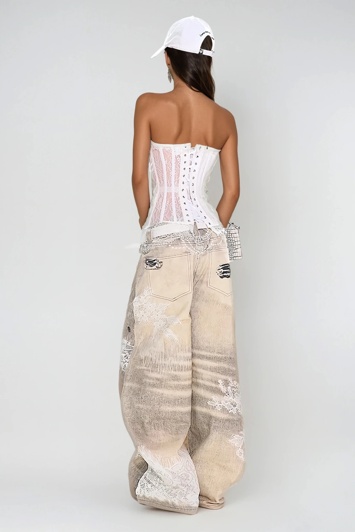 Diogo Print Bleached Jeans