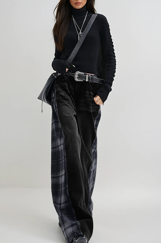 Dionizy Deconstruct Grid Jeans