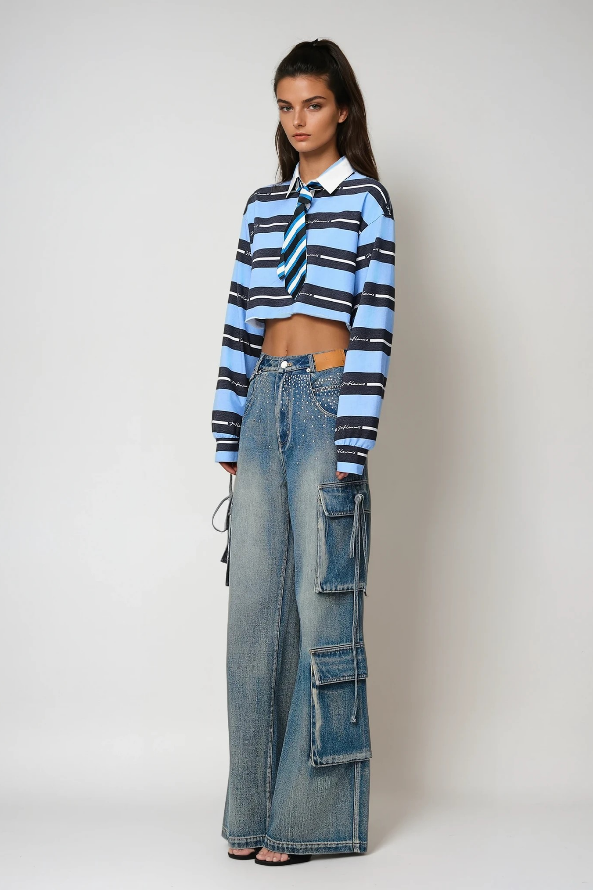 Dionysos Rhinestone Cargo Jeans