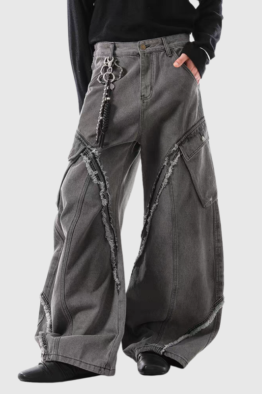 Doaa Fringe Barrel Jeans