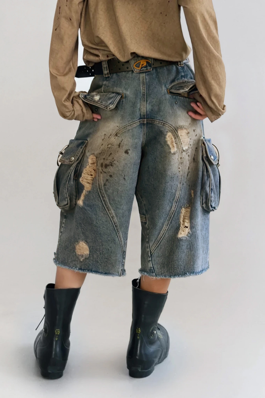 Doirend Ripped Capri Jean