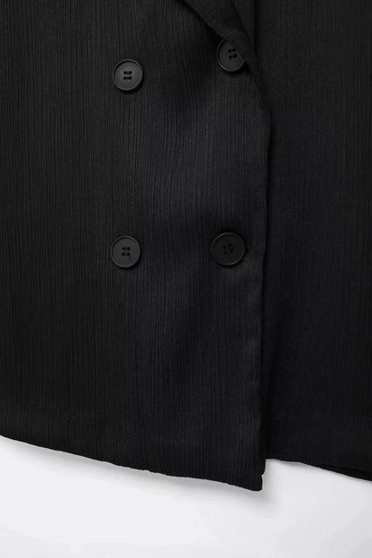 Double Breasted Blazer & Wide Leg Trouser Set | Oversized Fit