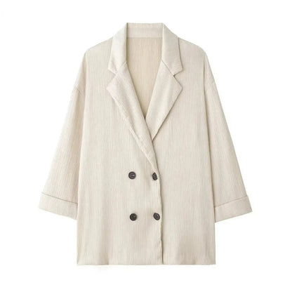 Double Breasted Blazer & Wide Leg Trouser Set | Oversized Fit