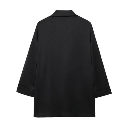 Double Breasted Blazer & Wide Leg Trouser Set | Oversized Fit