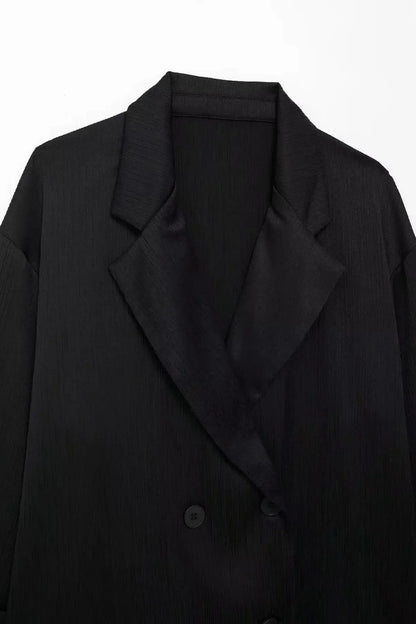 Double Breasted Blazer & Wide Leg Trouser Set | Oversized Fit